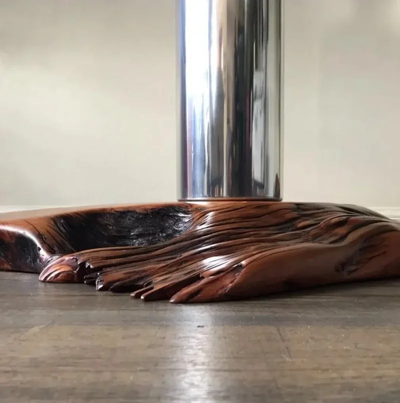 Stainless Steel Dive Bottle Lamp Sculpture 002