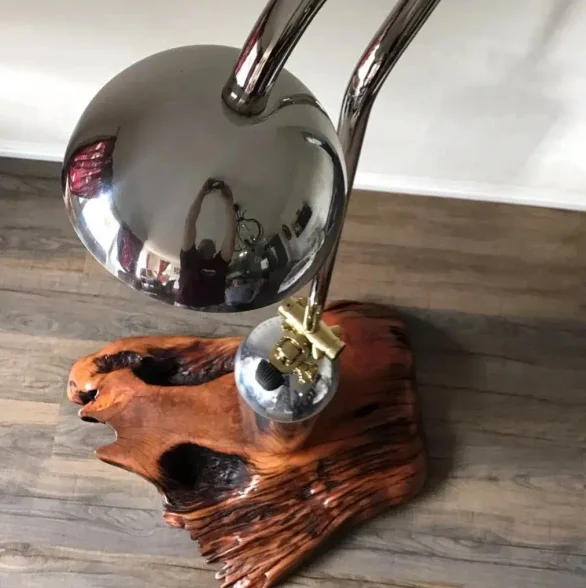 Stainless Steel Dive Bottle Lamp Sculpture 006