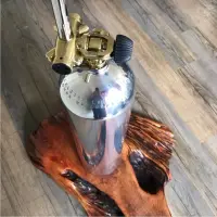 Stainless Steel Dive Bottle Lamp Sculpture 007