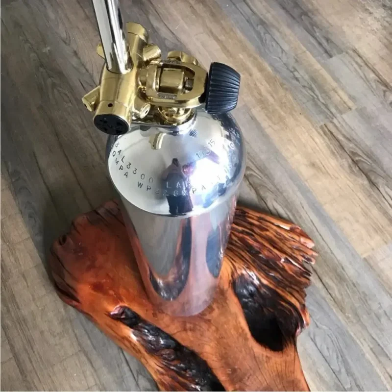 Stainless Steel Dive Bottle Lamp Sculpture 007