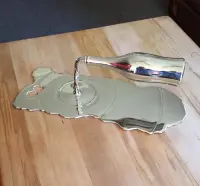 Stainless Steel Floating Wine Bottle Sculpture 004