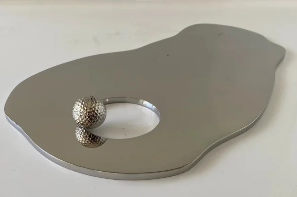 Stainless Steel Hole In One Sculpture 004