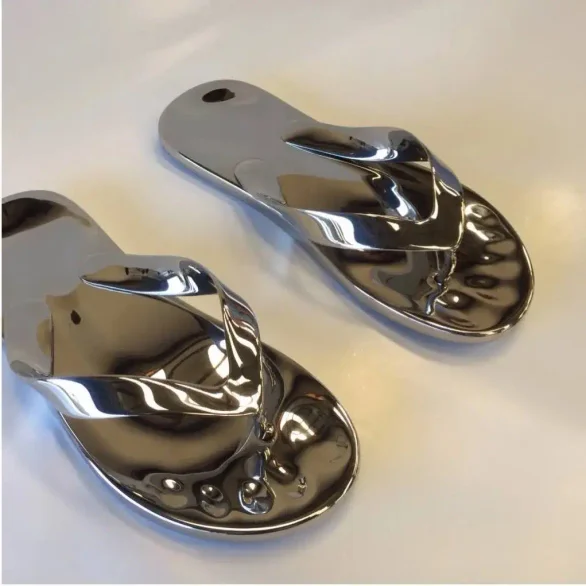 Stainless Steel Jandals Sculpture 002