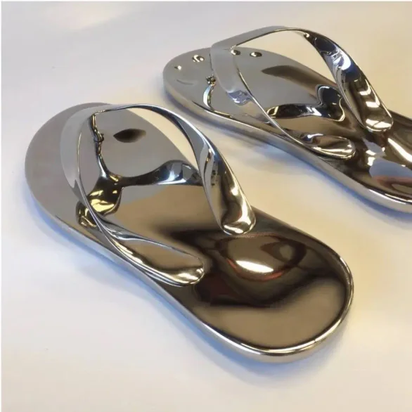 Stainless Steel Jandals Sculpture 005
