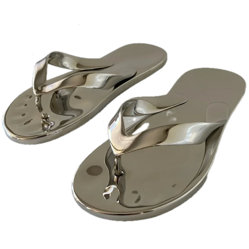 Stainless Steel Jandals Sculpture 008