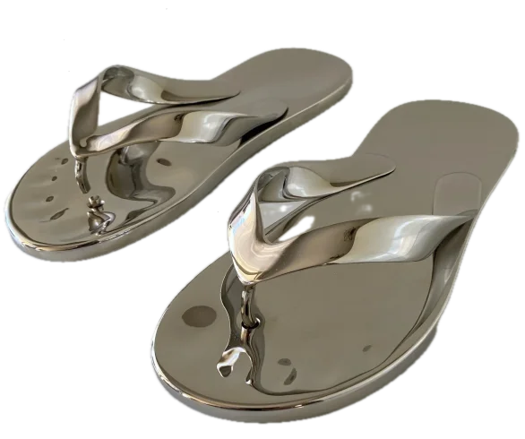 Stainless Steel Jandals Sculpture 008